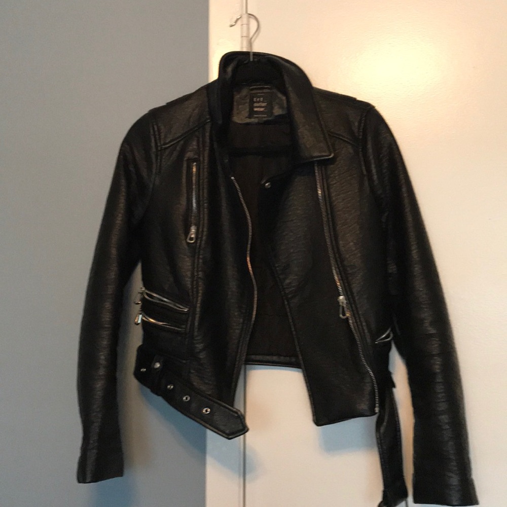 Zara faux leather jacket